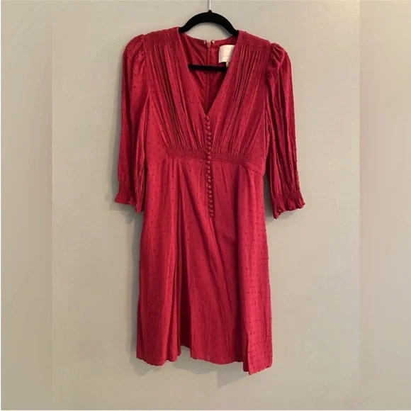 Gal Meets Glam Red MIDI Dress with long Sleeve Good condition - Picture 11 of 15